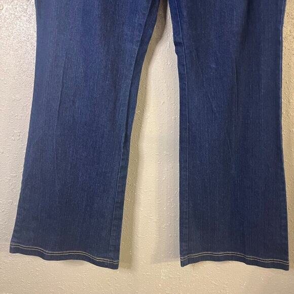 Jaggens Dark Blue XL Bootcut Womens Pants Stretchy Feminine pockets Y2K 90s - Picture 5 of 6